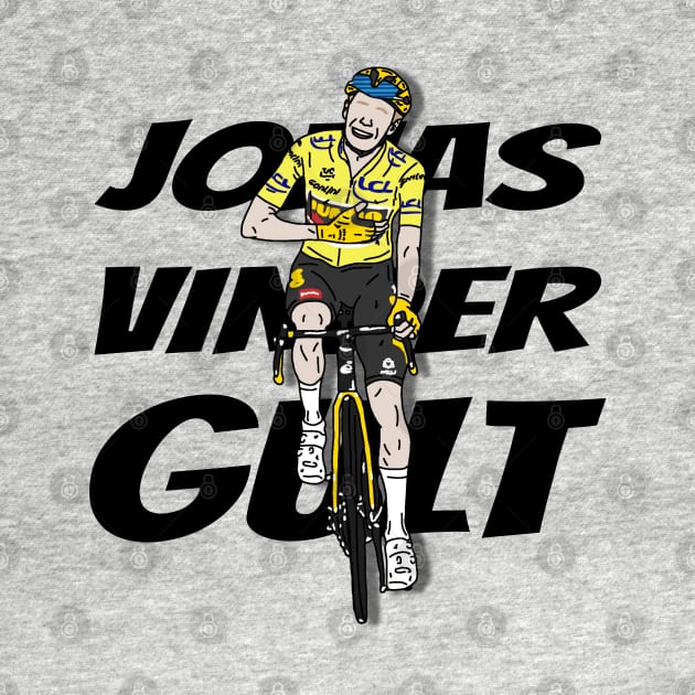 Jonas Vinder Gult Champion Tour de France 2022 - Yellow jersey by p3p3ncil
